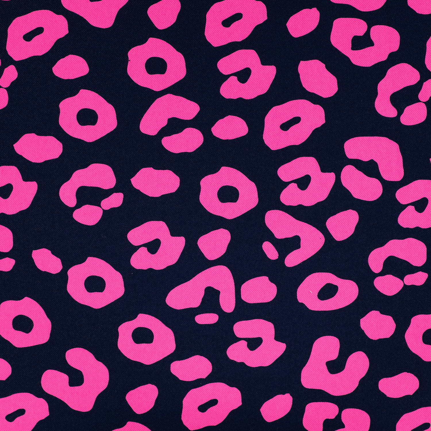 French Terry mit pinken neon Aninamlprint - jeansoptik
