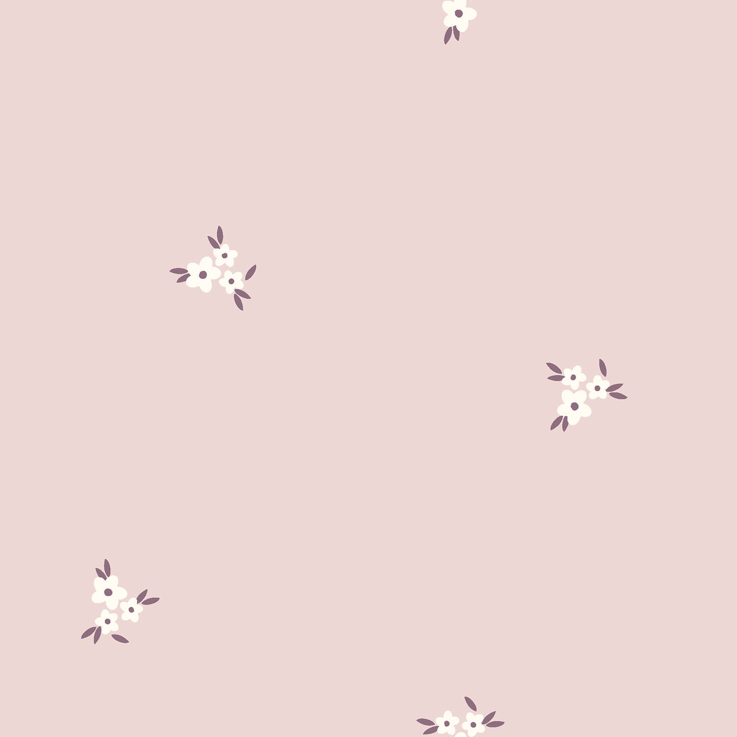 Flanell Stoff mit Blumen - altrosa (N011)