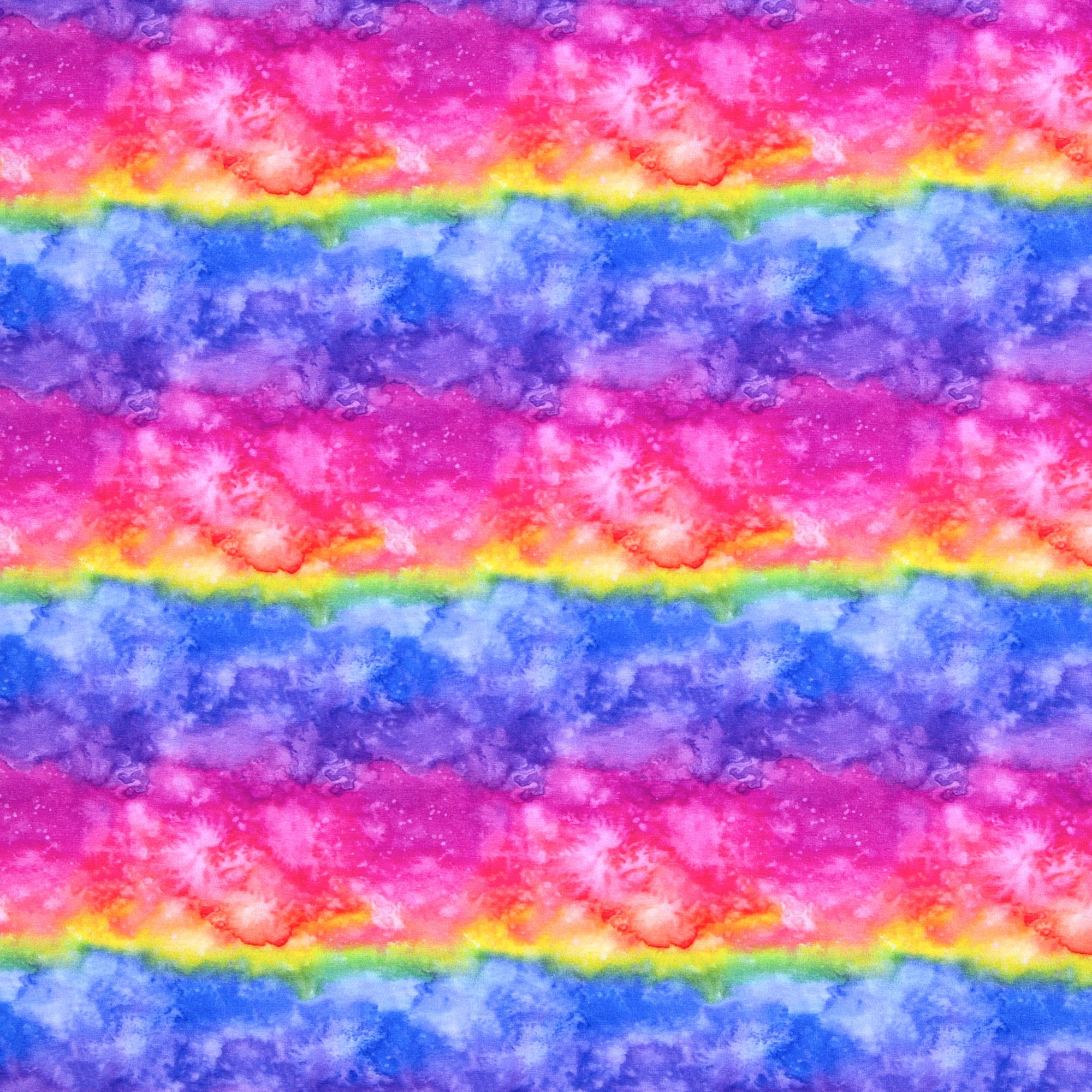 Baumwolljersey Swafing "Elias" mit Aquarell-Strefen - regenbogenfarben