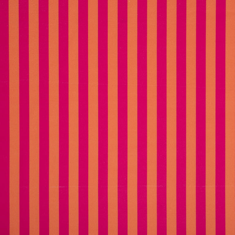 Halb-Panama Leinenoptik mit Streifen - pink/orange (Q172)