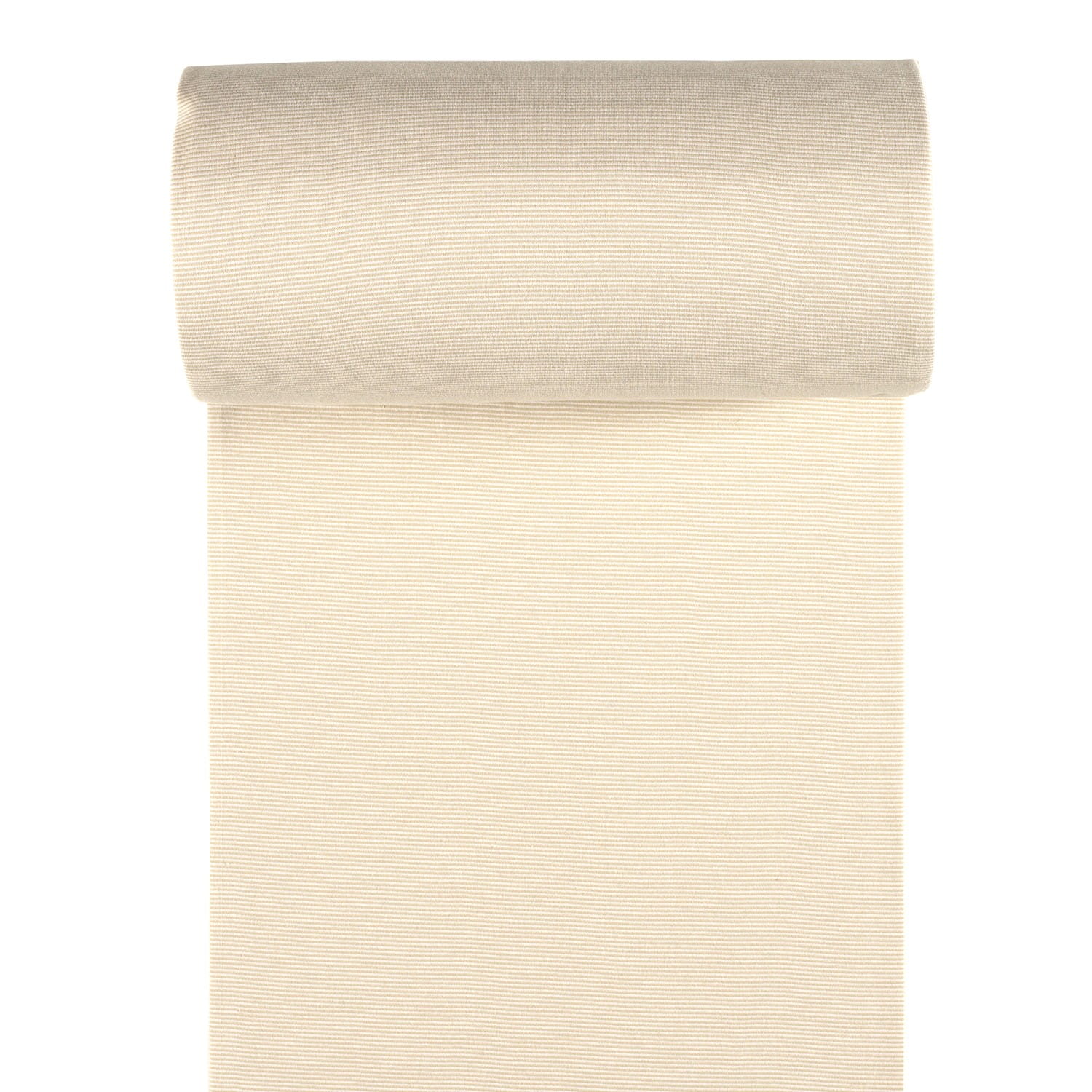 Bündchenstoff mit schmalen Streifen - ecru/hellbeige (N052)