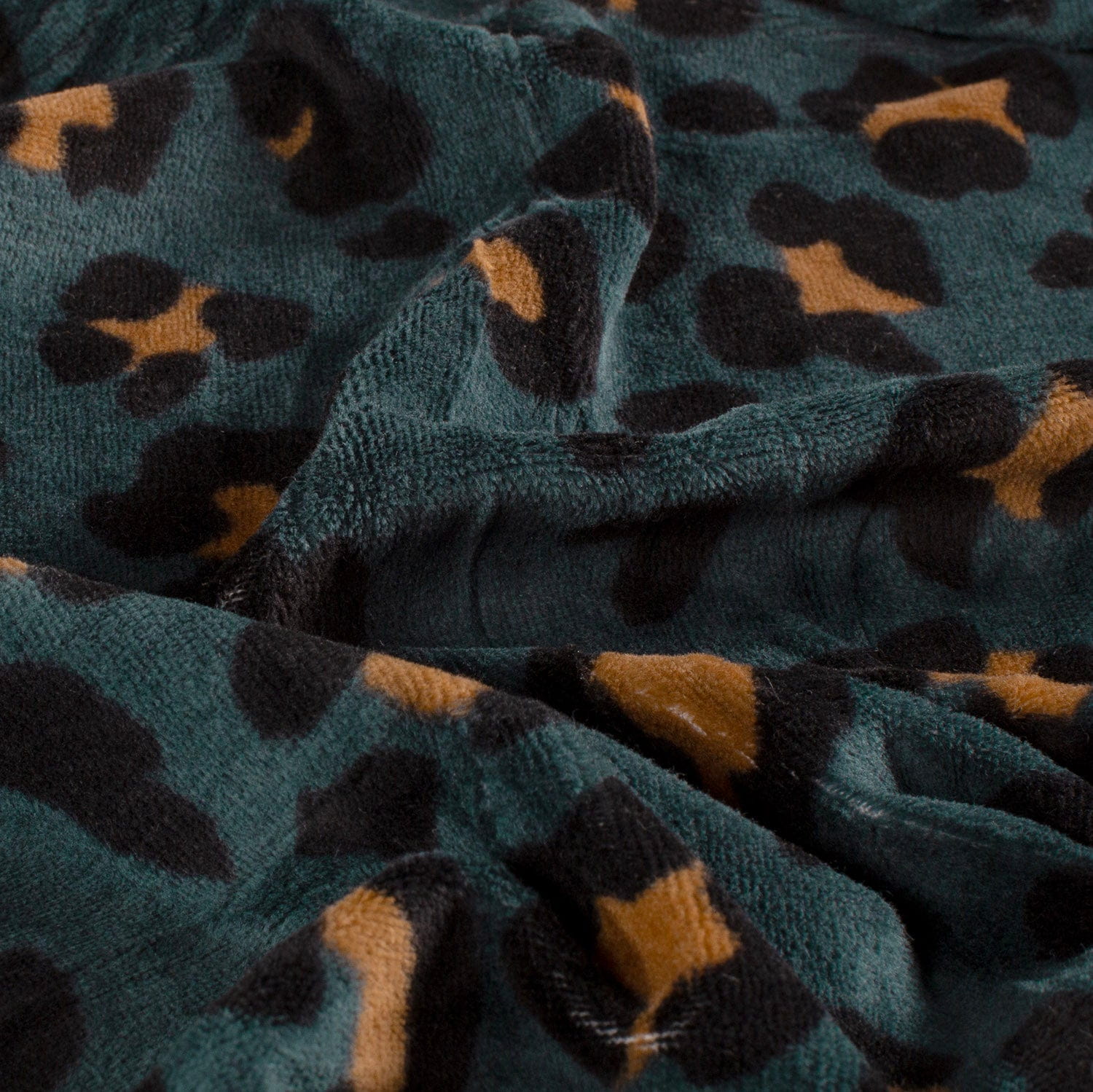 Nicki Verlours mit Leopardenmuster - petrol (N024)