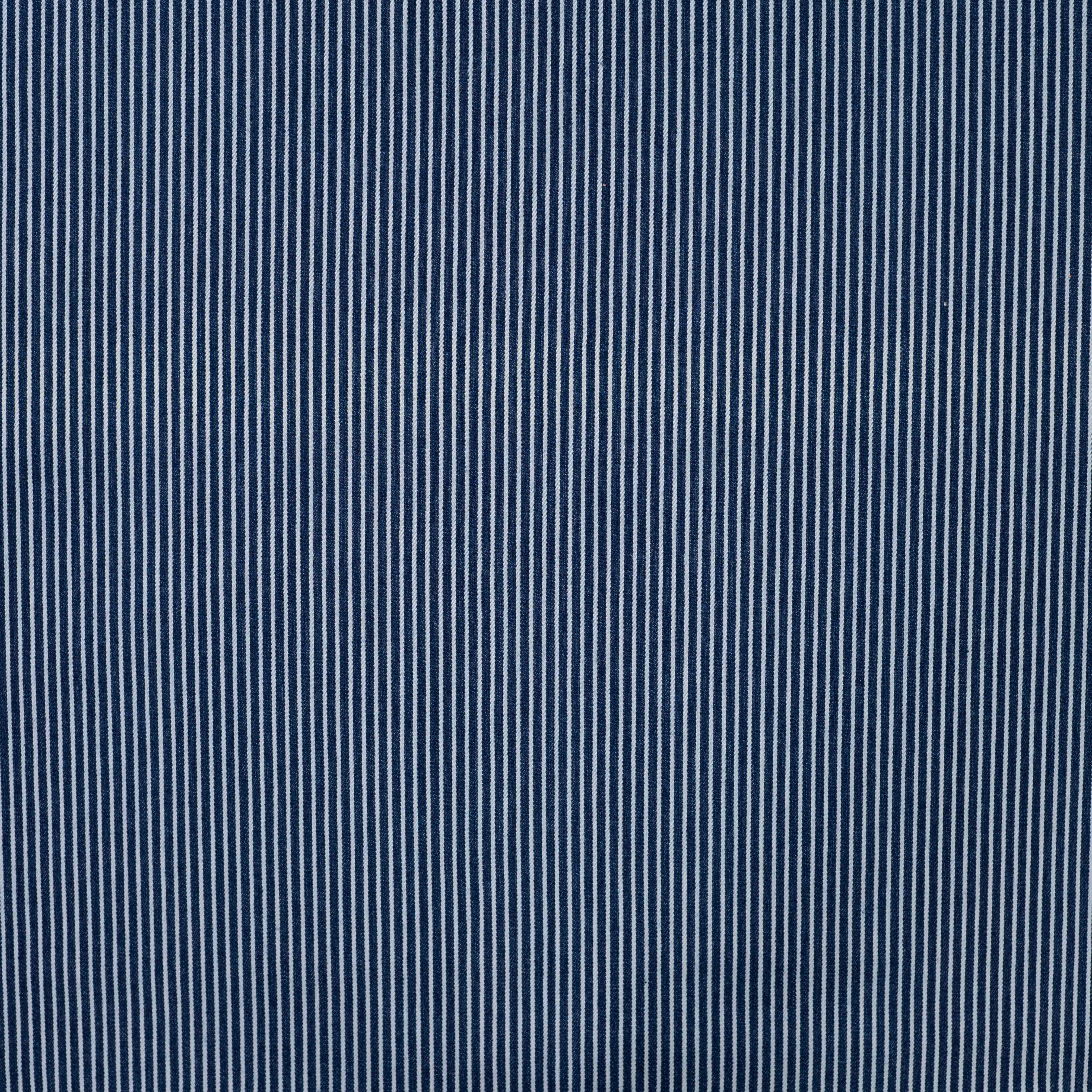 Jeansstoff Yarn Dyed gestreift - dark denim (Q980)