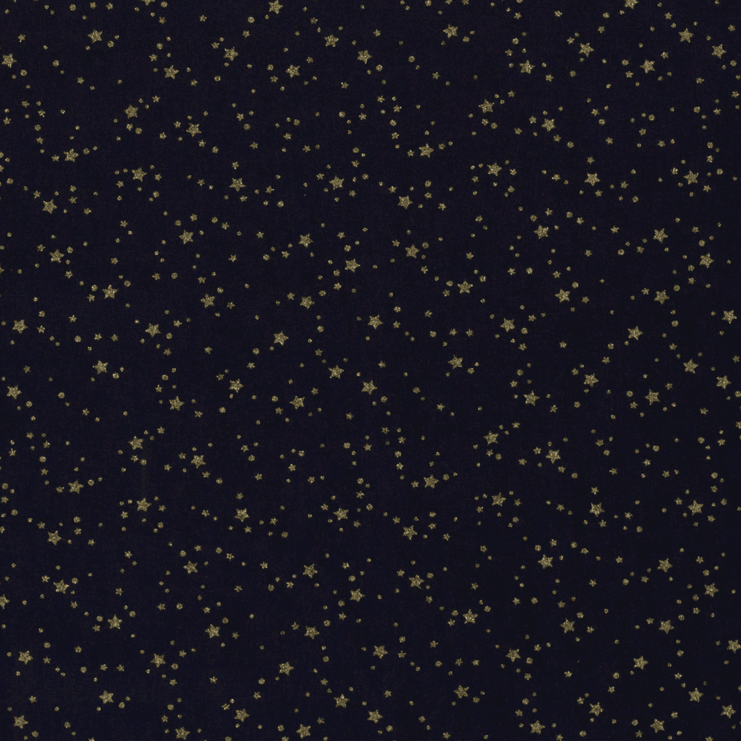 Baumwollstoff mit goldenen Sternen - marine (N008)