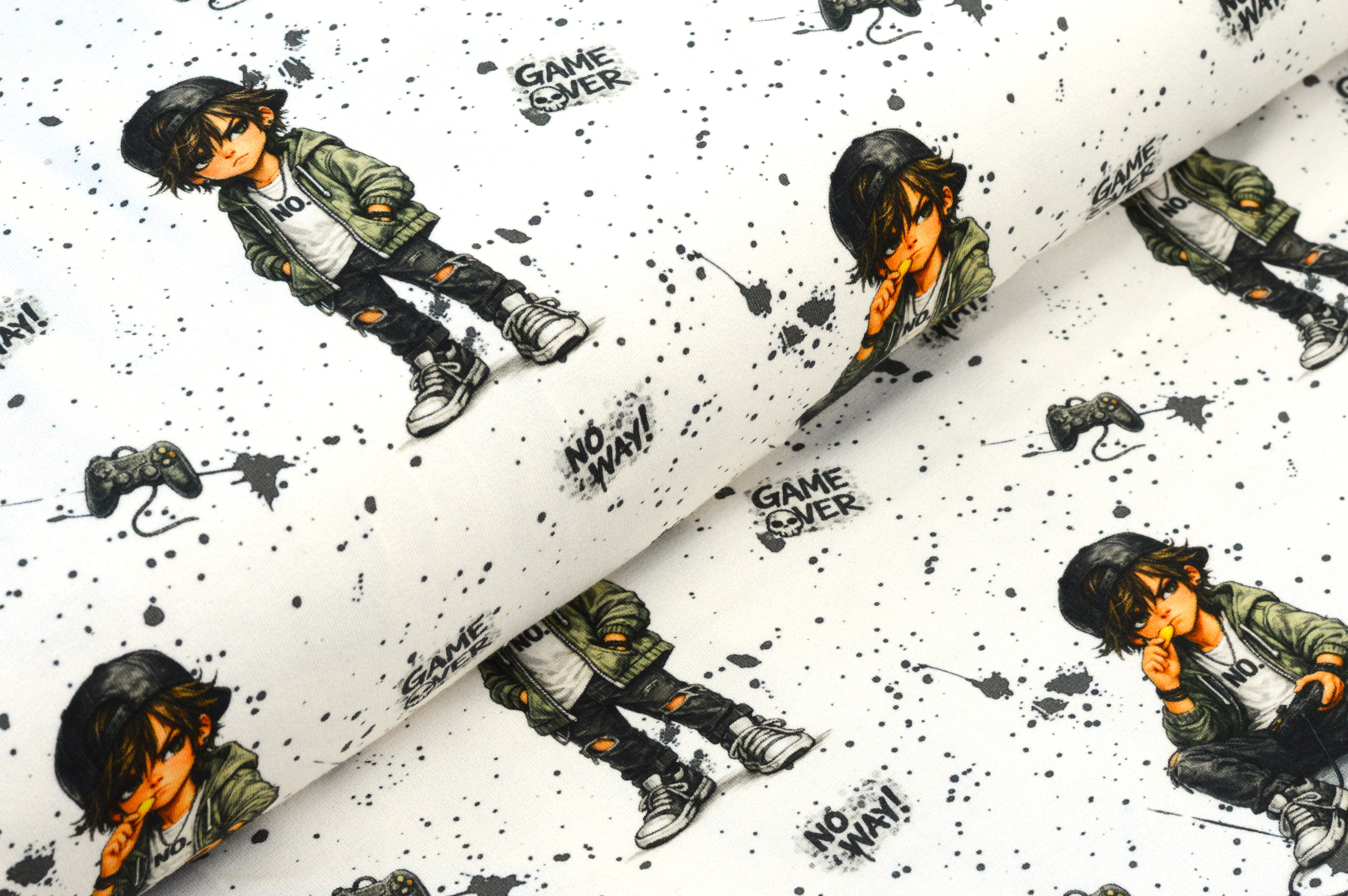 Digitaljersey Eigenproduktion "Game Over" mit Gamer Boy Jax - ecru