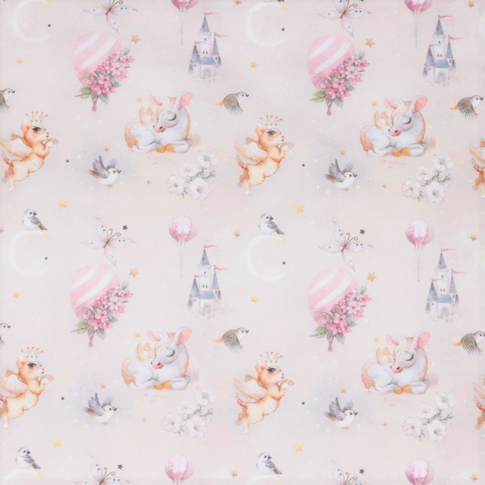 Baumwollstoff Digital "Fairy Tale" - light salmon
