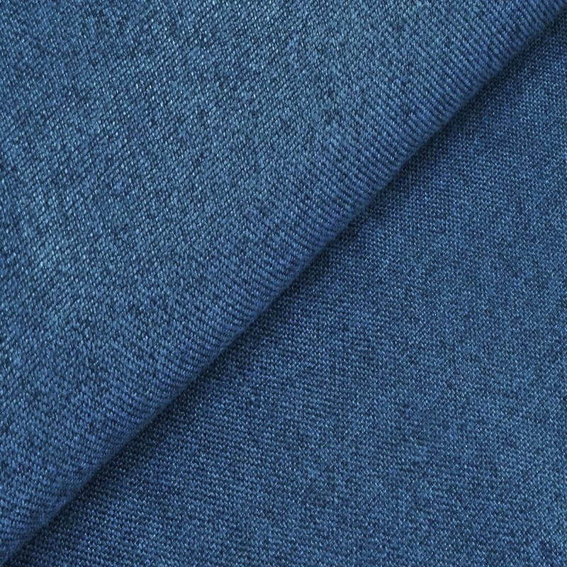 Dekostoff "Milano" uni soft coated - blue jeans meliert (011)
