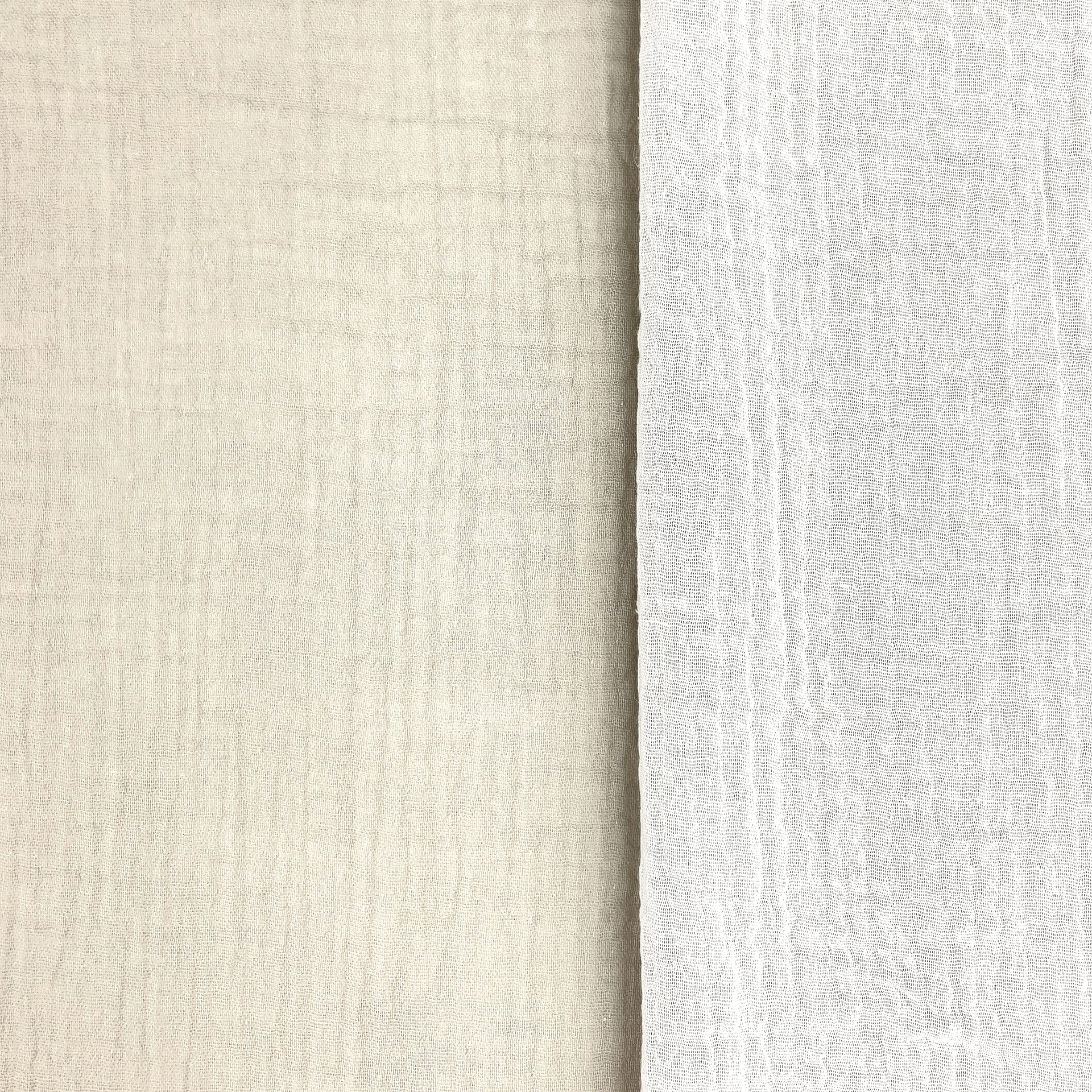 Baumwoll-Musselin "Double Face" uni kiesel/nature (1057)