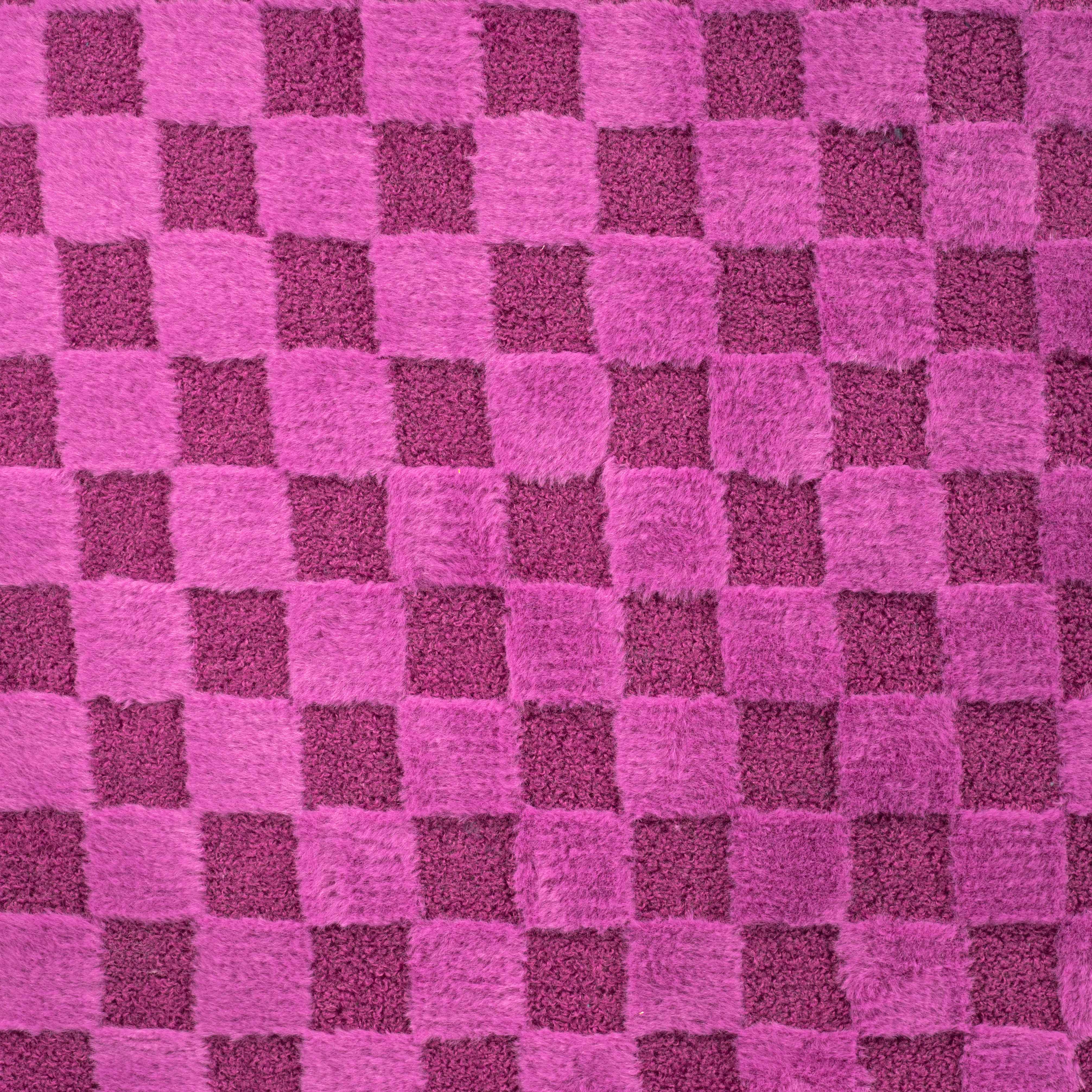 Boucle-Fell „High Low Checked" cyclam (Q180)