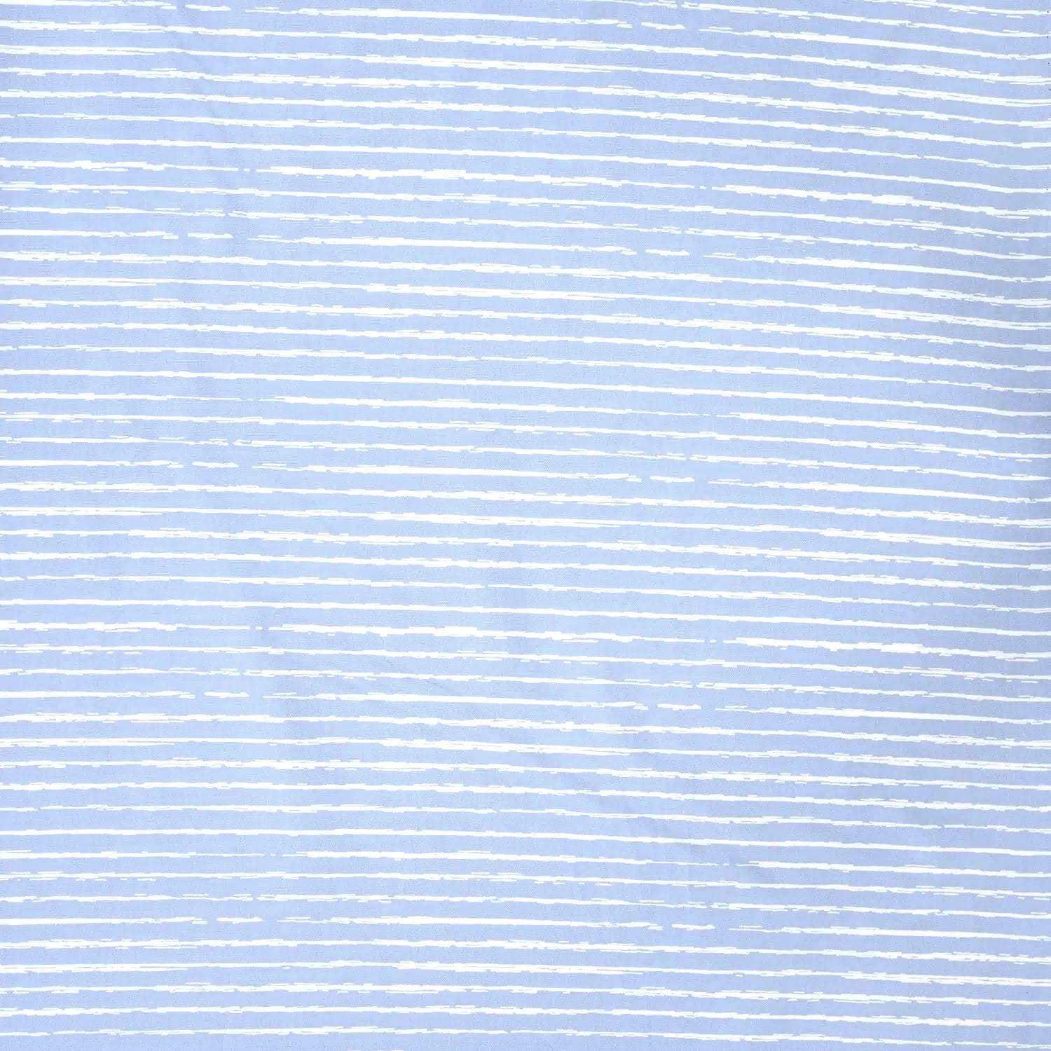 Baumwollstoff mit weißen Kritzelstreifen - hellblau