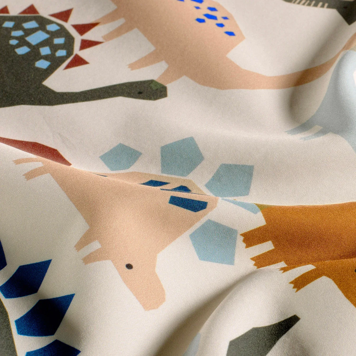 Softshell Digital mit Dinosauriern - hell beige