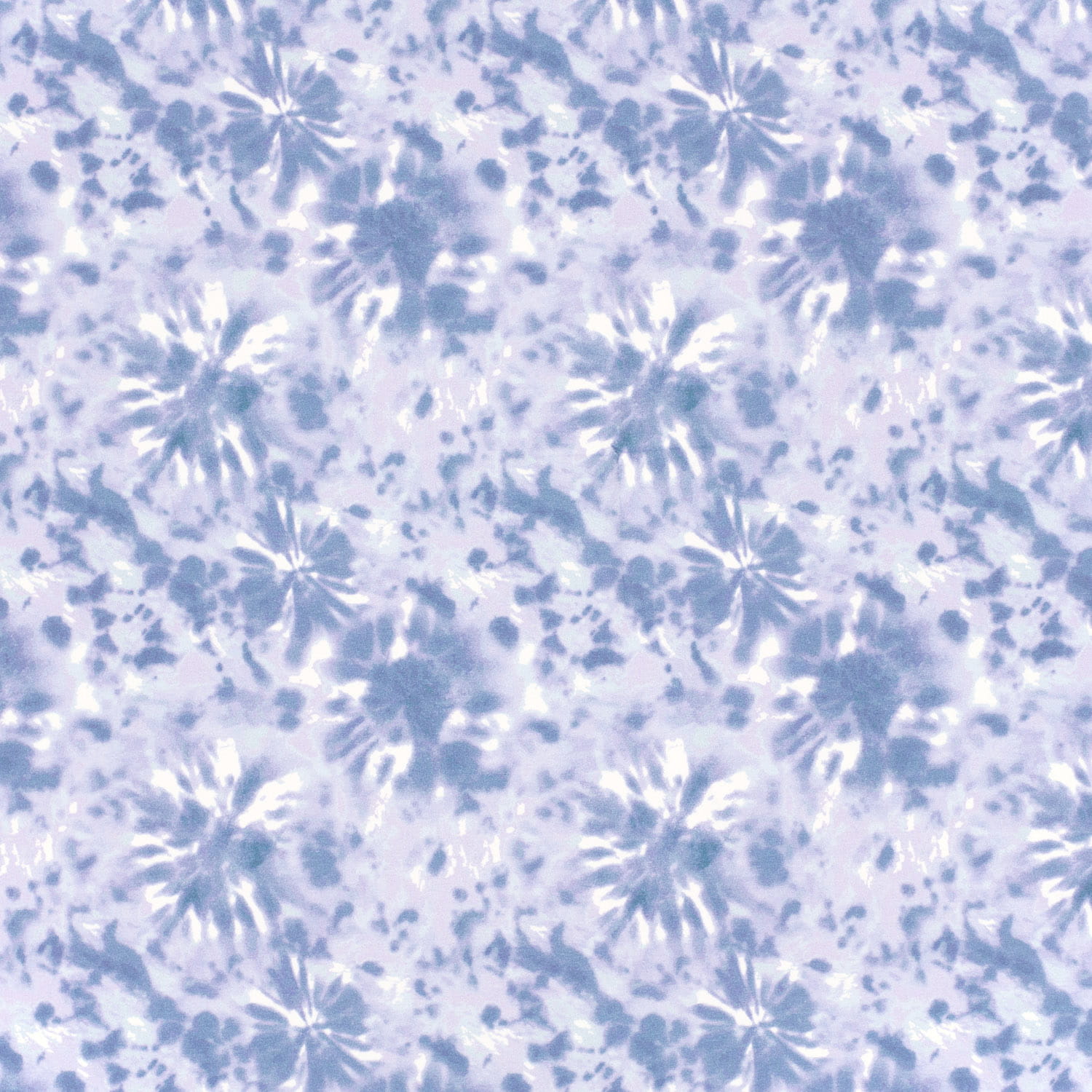 Sommersweat French Terry Digital angeraut mit Batikmuster - hell jeansblau/weiß