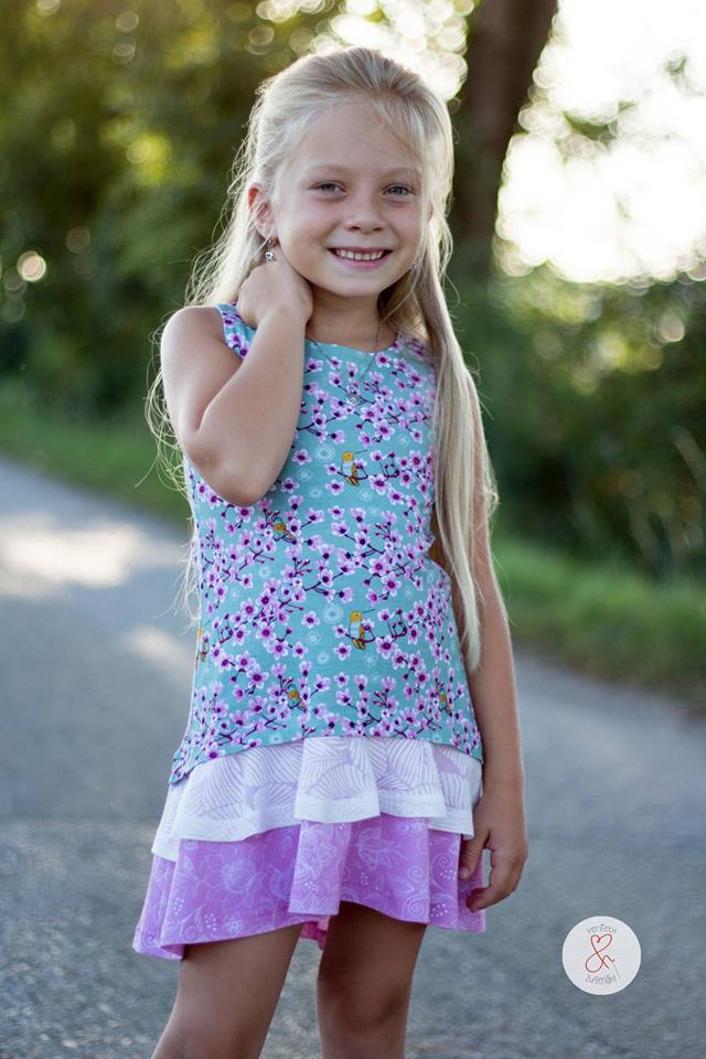 Papierschnittmuster Kleid Luise für Kinder 74-164 von Fadenkäfer