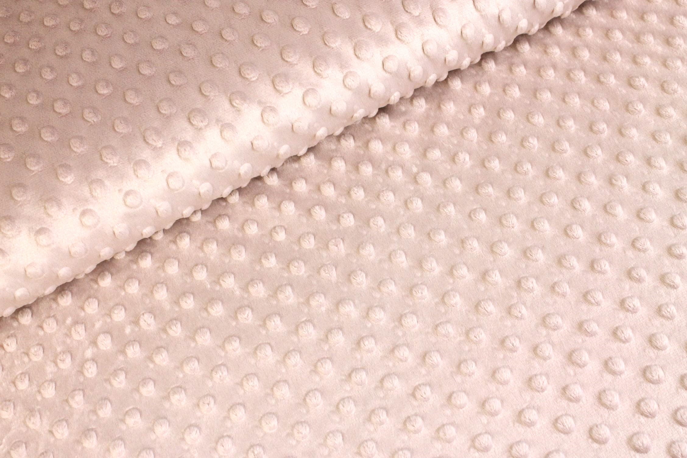 Minky-Fleece "Sam" uni light dusty rose mit Noppen      