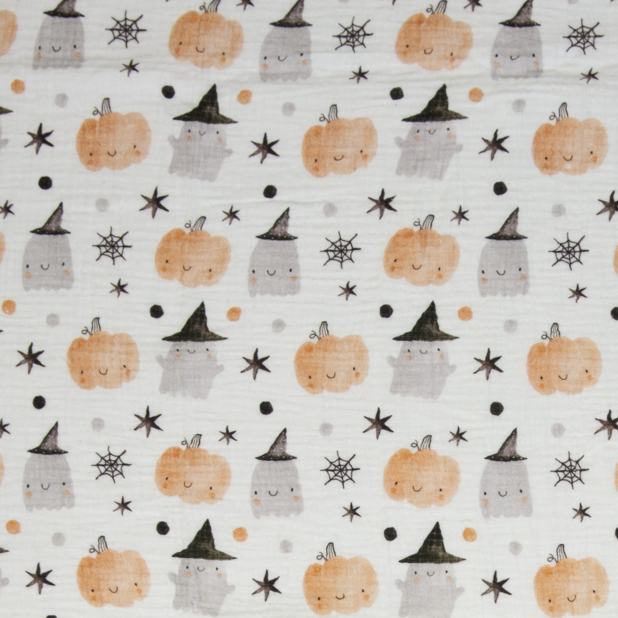 Baumwolle Double Gauze/ Musselin "Thea" von Swafing mit Halloween - weiß