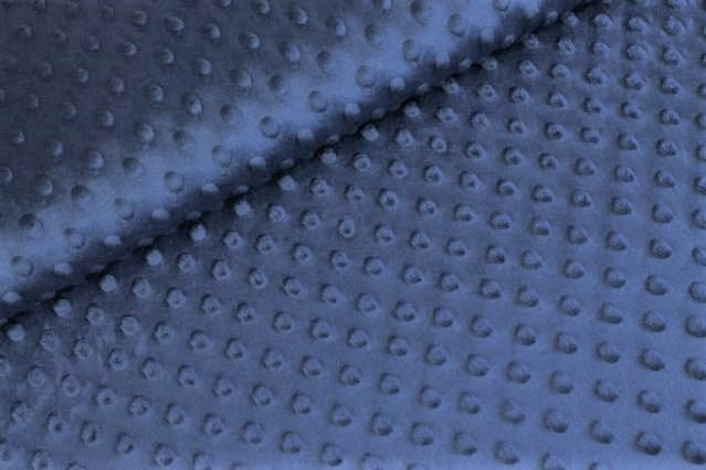 Minky-Fleece "Sam" uni marine mit Noppen