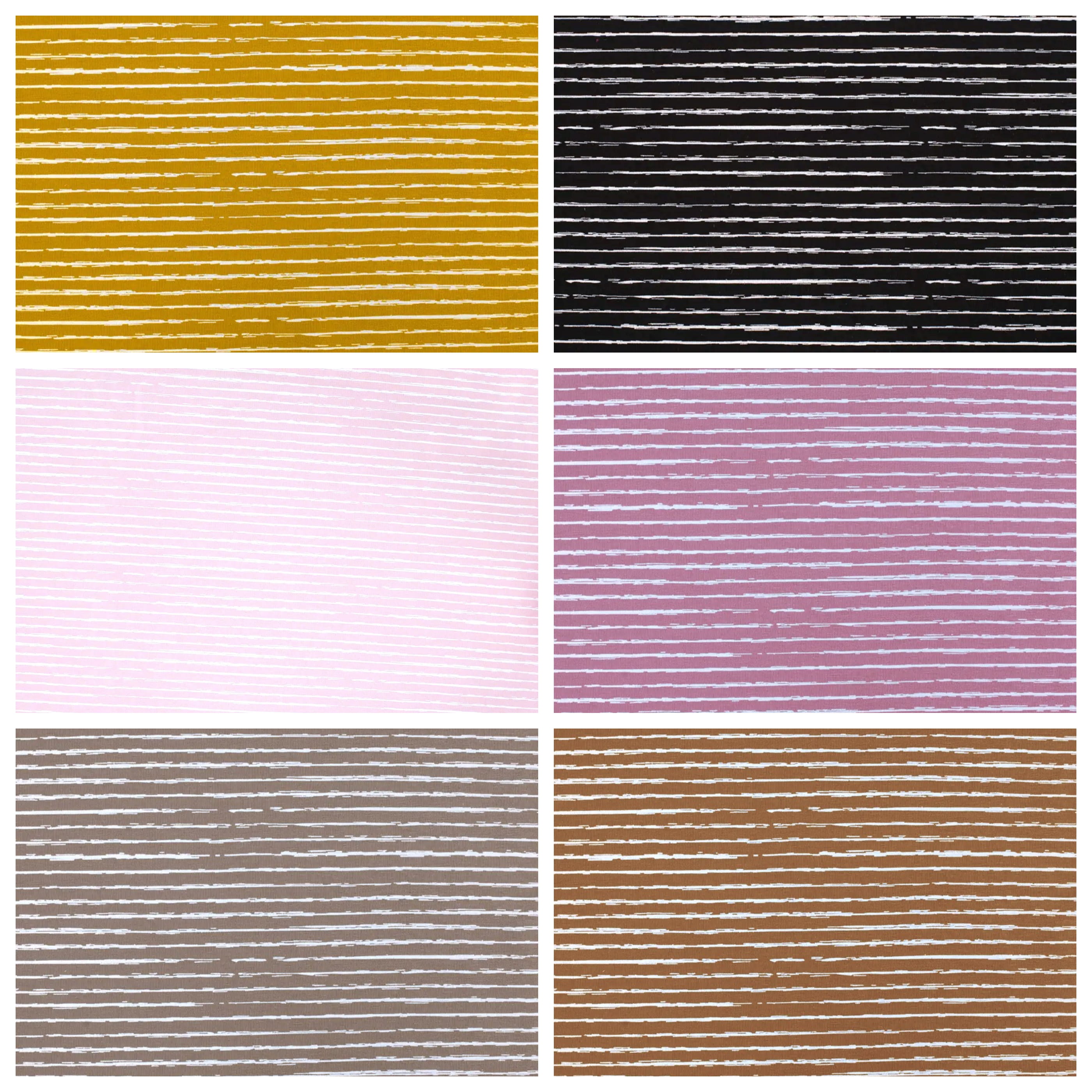 Baumwolljersey mit weißen Kritzelstreifen