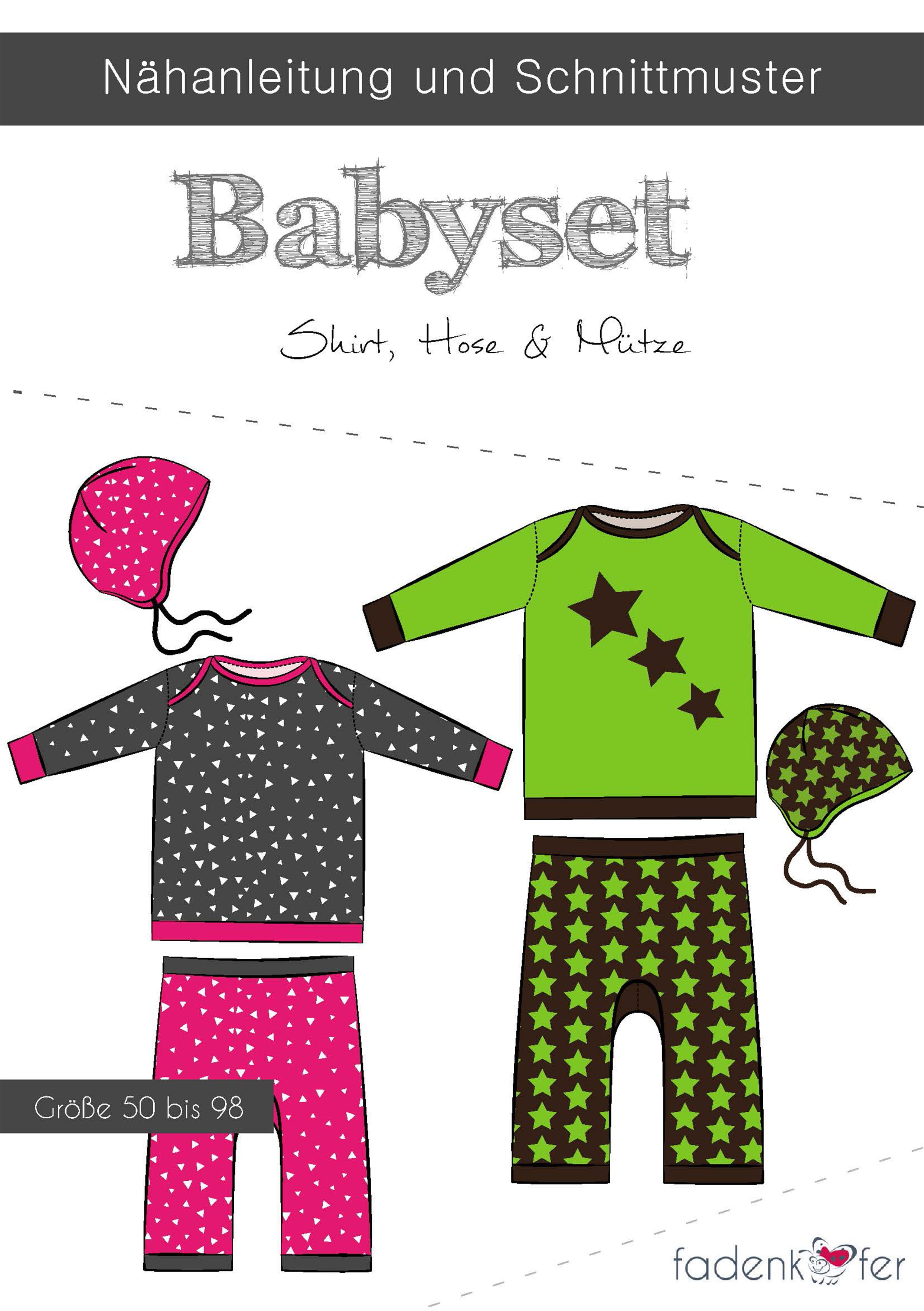 Papierschnittmuster Babyset 50-98 von Fadenkäfer