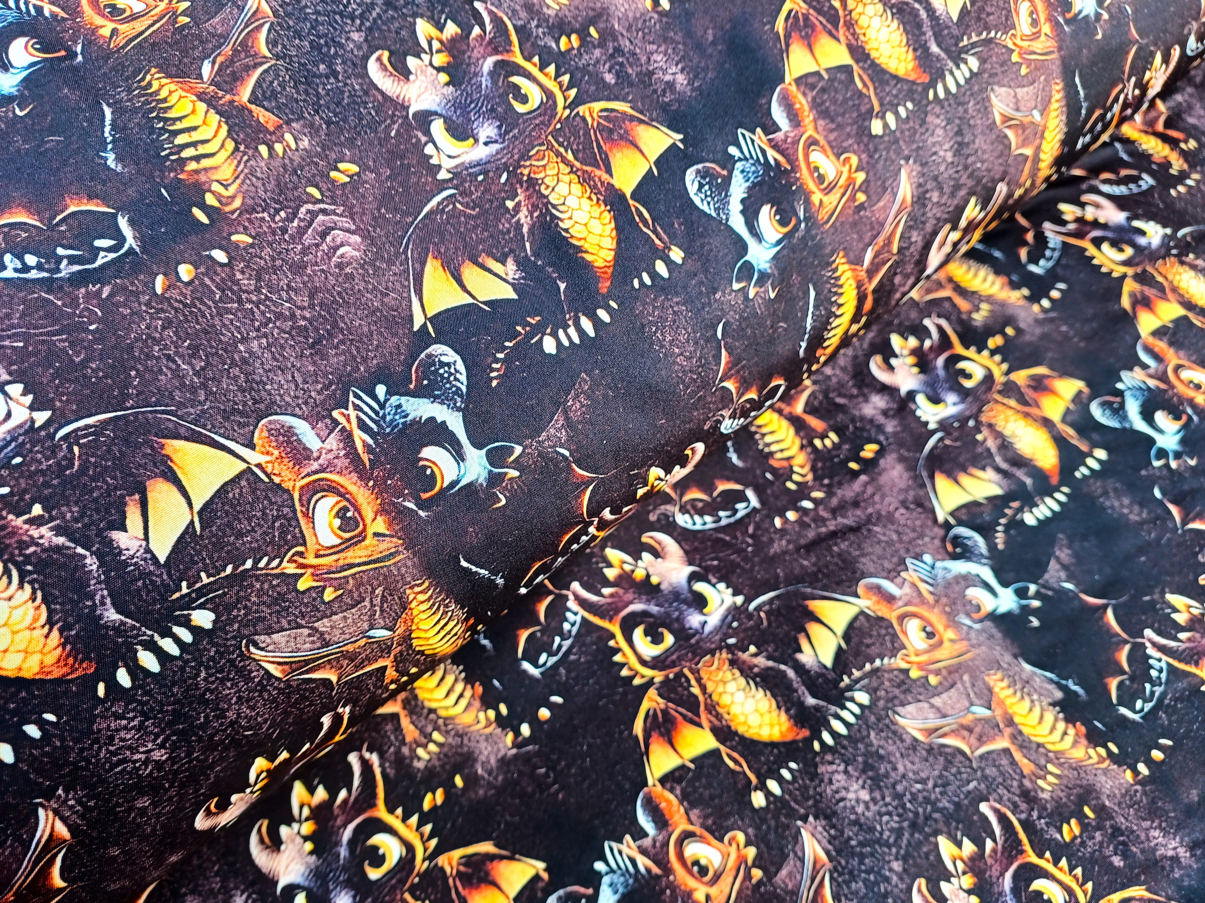 Softshell Digital mit angeleuchteten schwarzen Drachen - schwarz