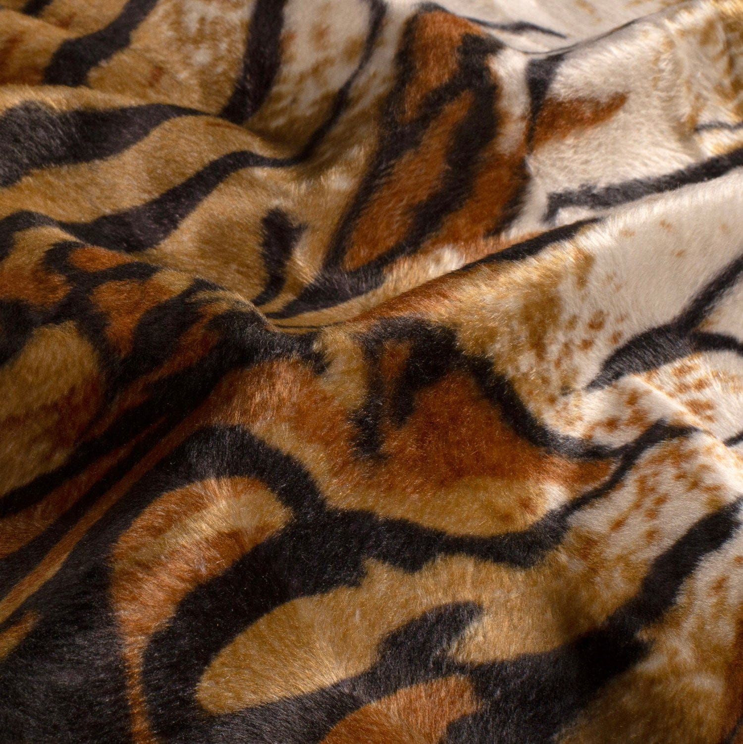 Velours Stoff "Tiger" - beige
