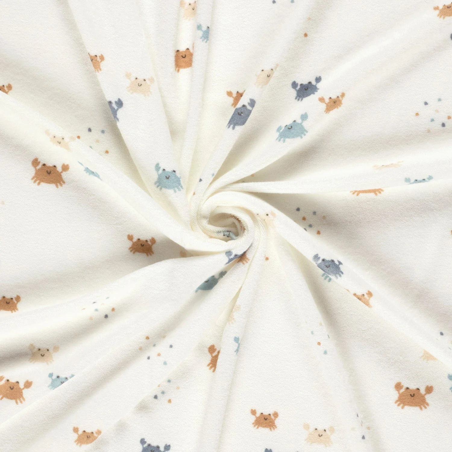 Frotte Stretch mit Krabben und Meerestieren - ecru (N051)