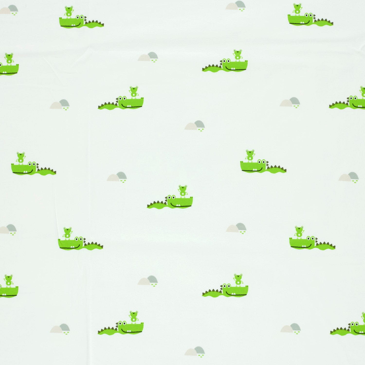 Baumwolljersey mit Krokodil und Frosch - ecru (N051)