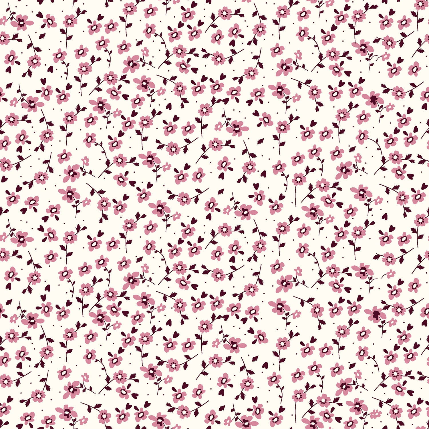 Flanell Stoff „Romantic Blossom“ - ecru (N051) 