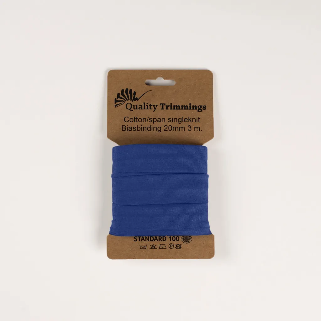 Schrägband Jersey Ben uni royalblau (970) Karte 3m                        