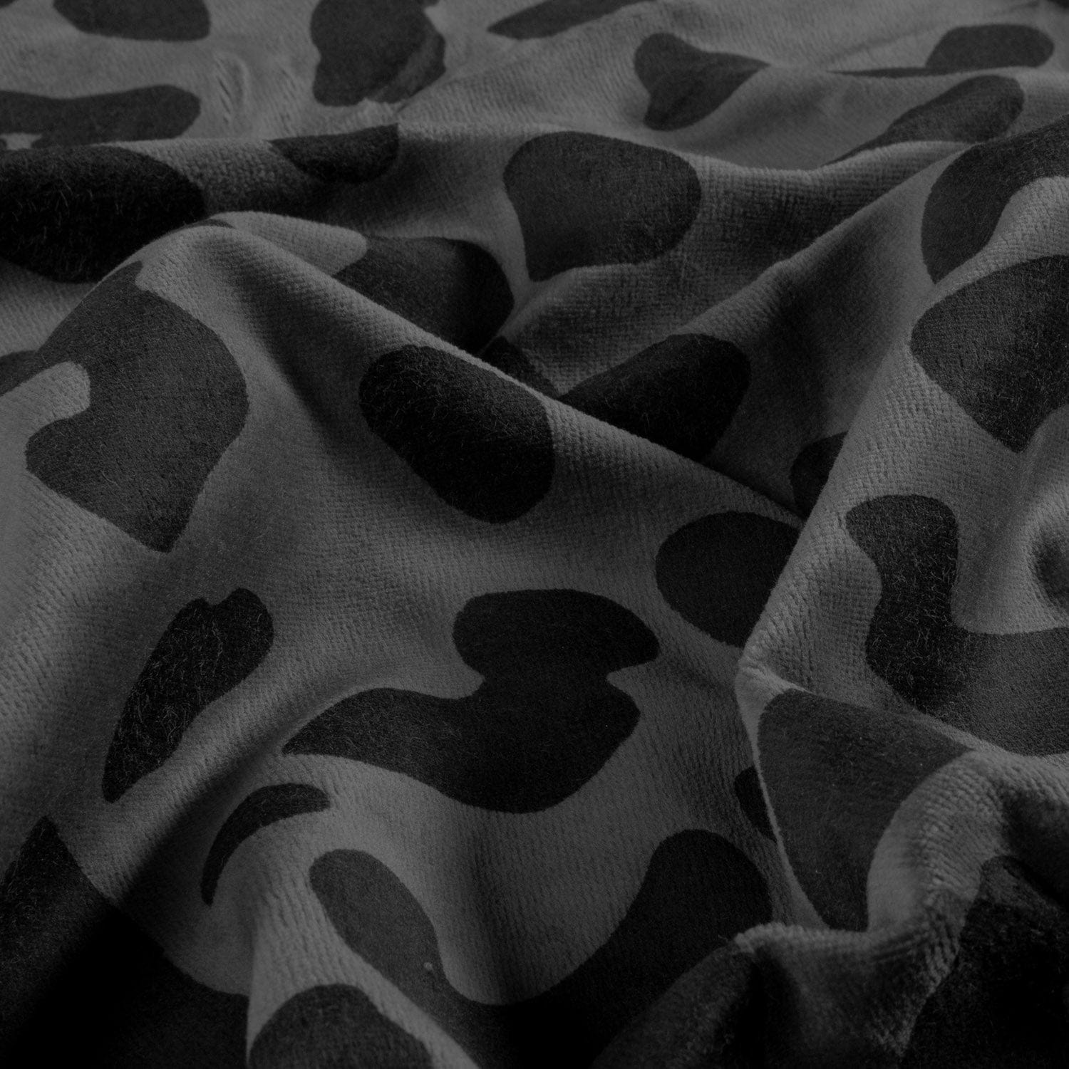 Nicki Verlours mit Panthermuster - schwarz/anthrazit
