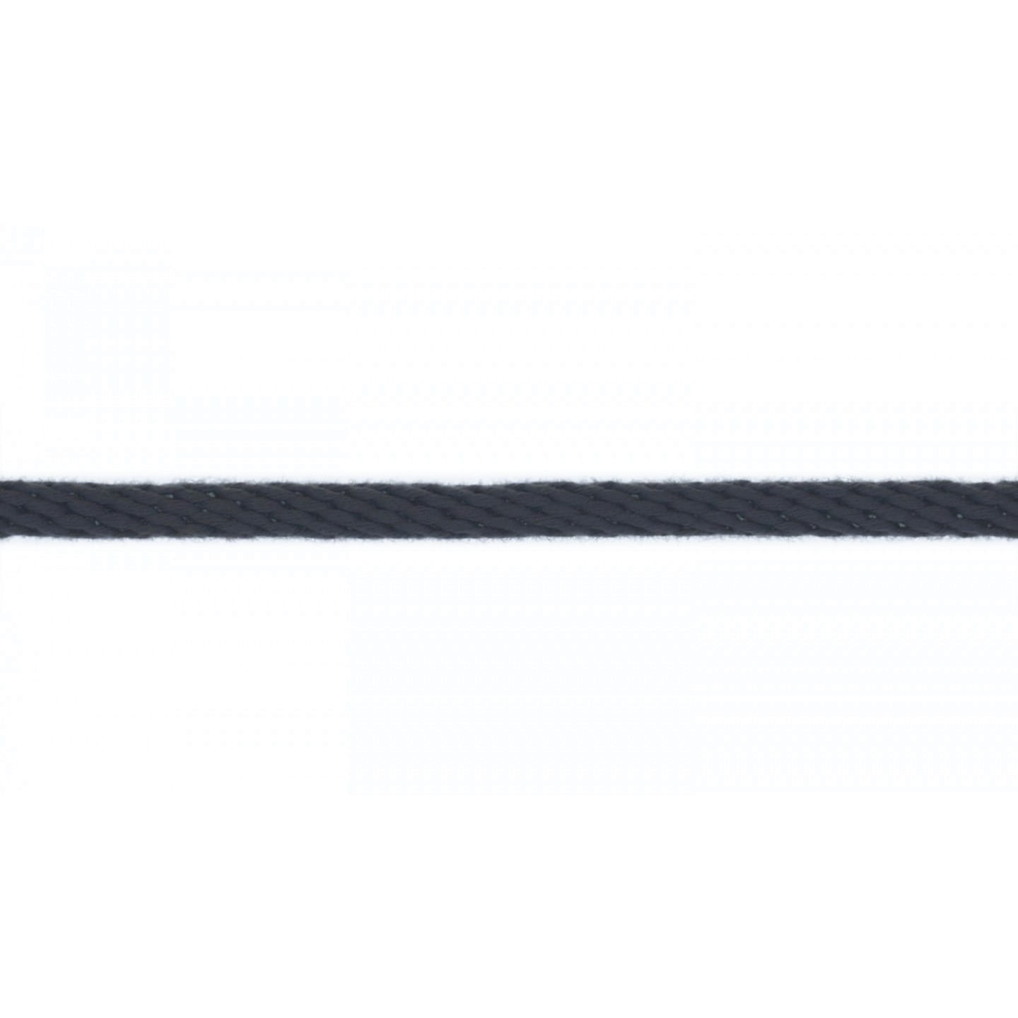 Kordel Baumwolle rund 6mm uni schwarz (569)           