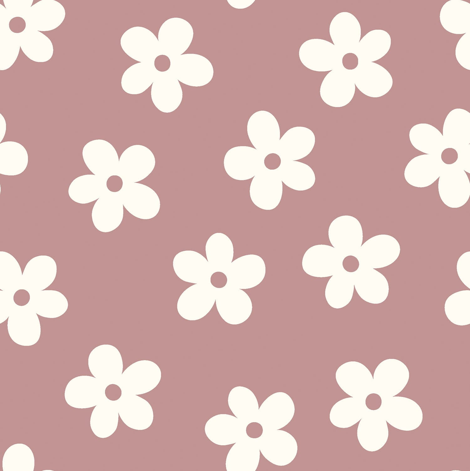 Baumwolljersey "Daisys" mit Margeriten - helles mauve (N042)