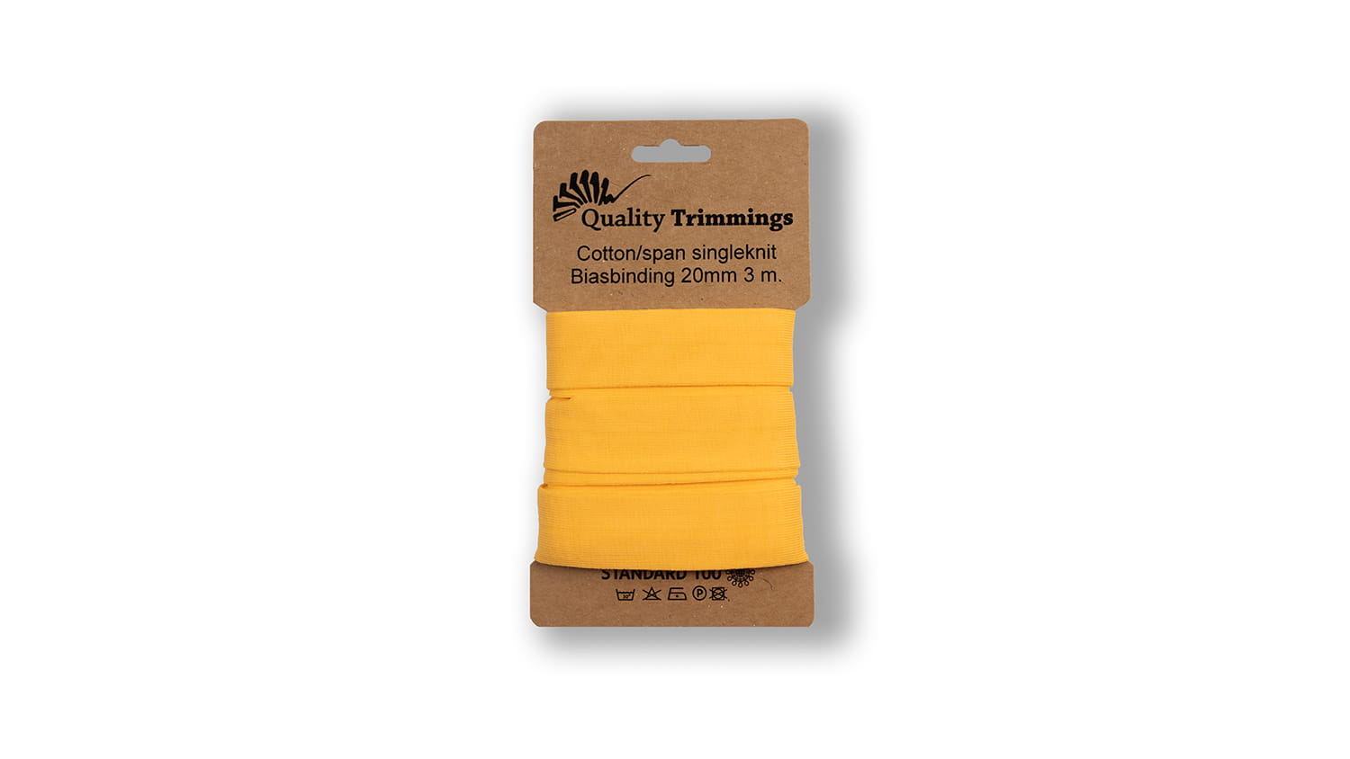 Schrägband Jersey Ben uni yellow (830) Karte 3m                     