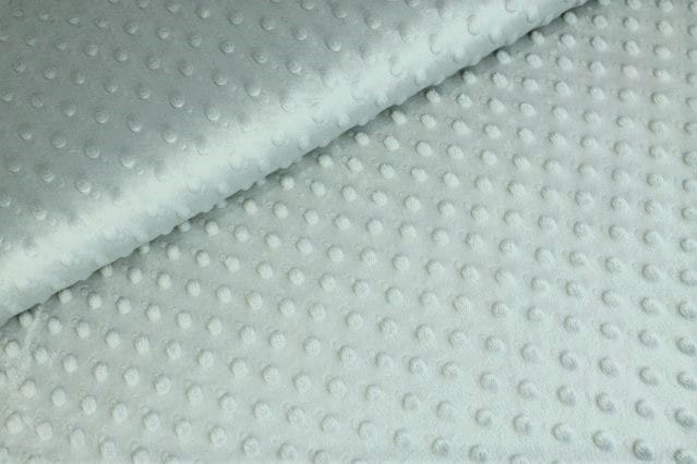 Minky-Fleece "Sam" uni hellgrau mit Noppen    