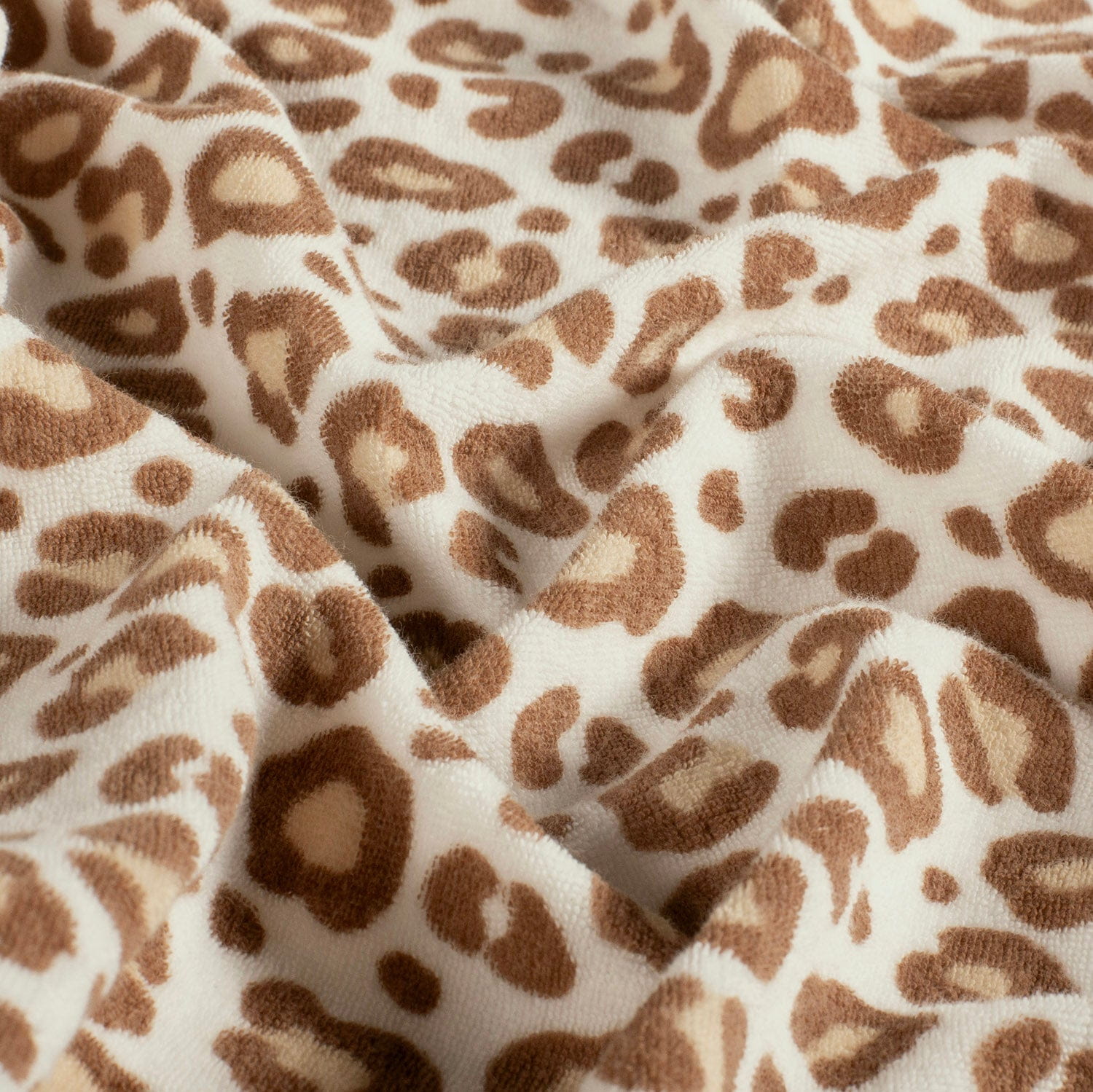 Frotte Stretch mit Leopardenmuster - ecru (N051)