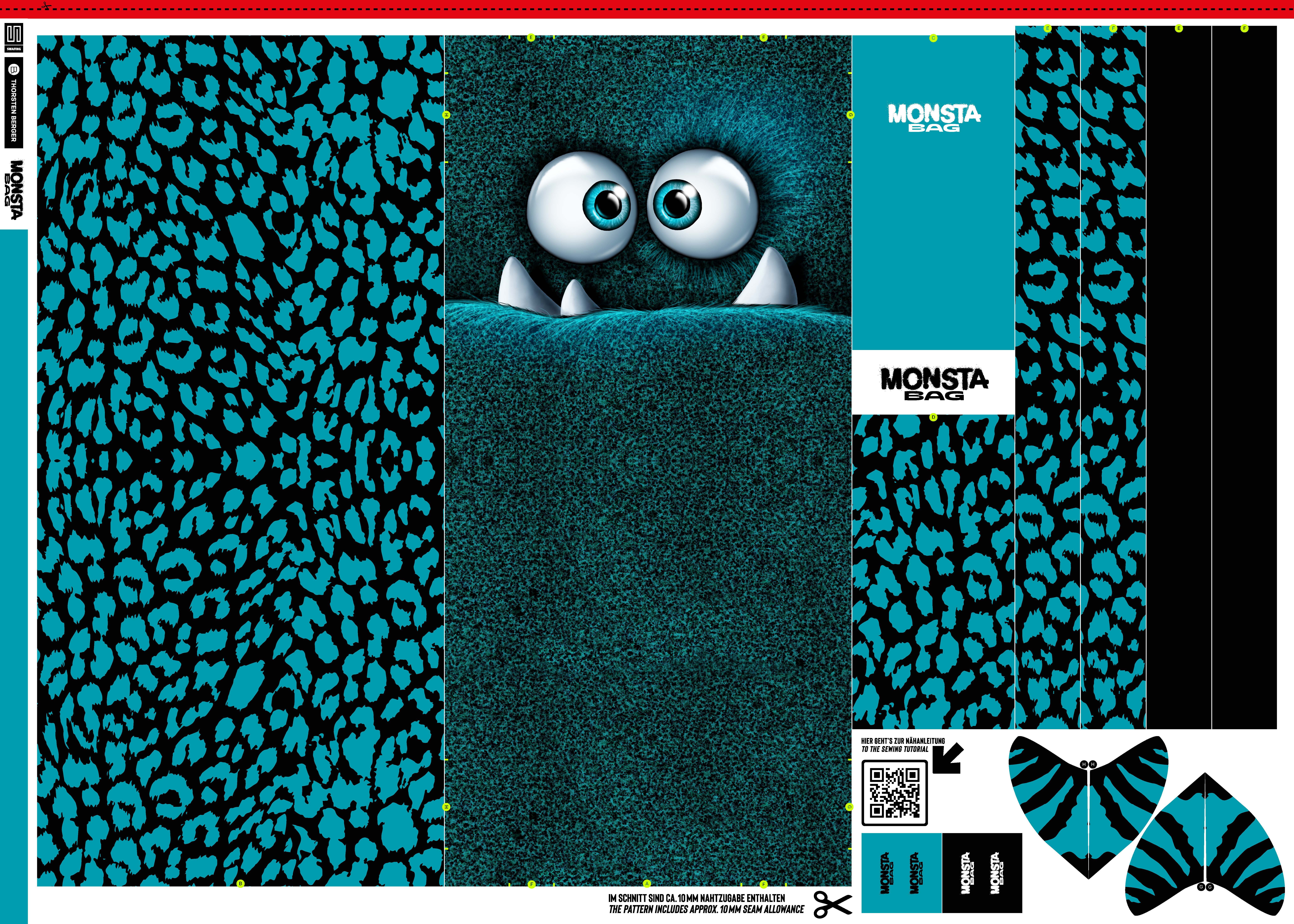 Taschen Panel "Monsta Bags" by Thorsten Berger - petrol