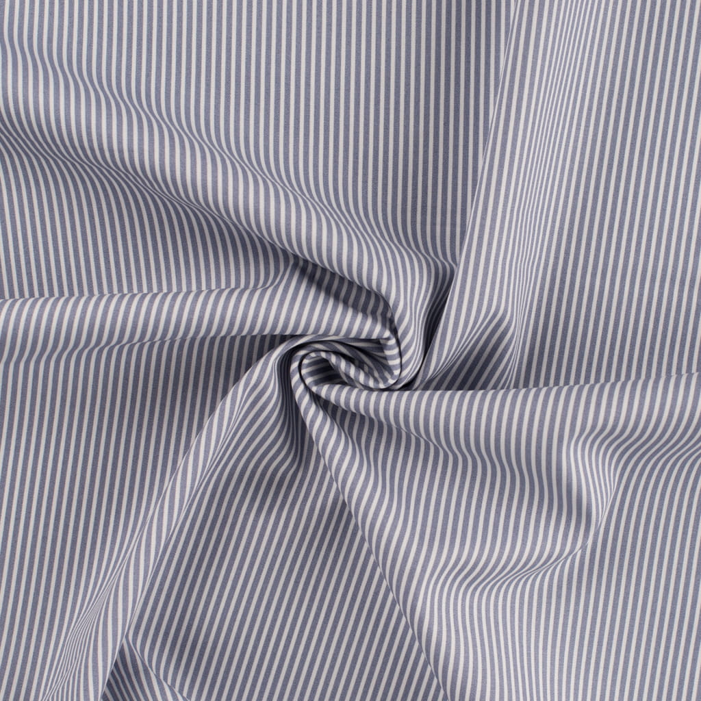 Baumwollstoff grey mit kleinen weißen Streifen (365)  