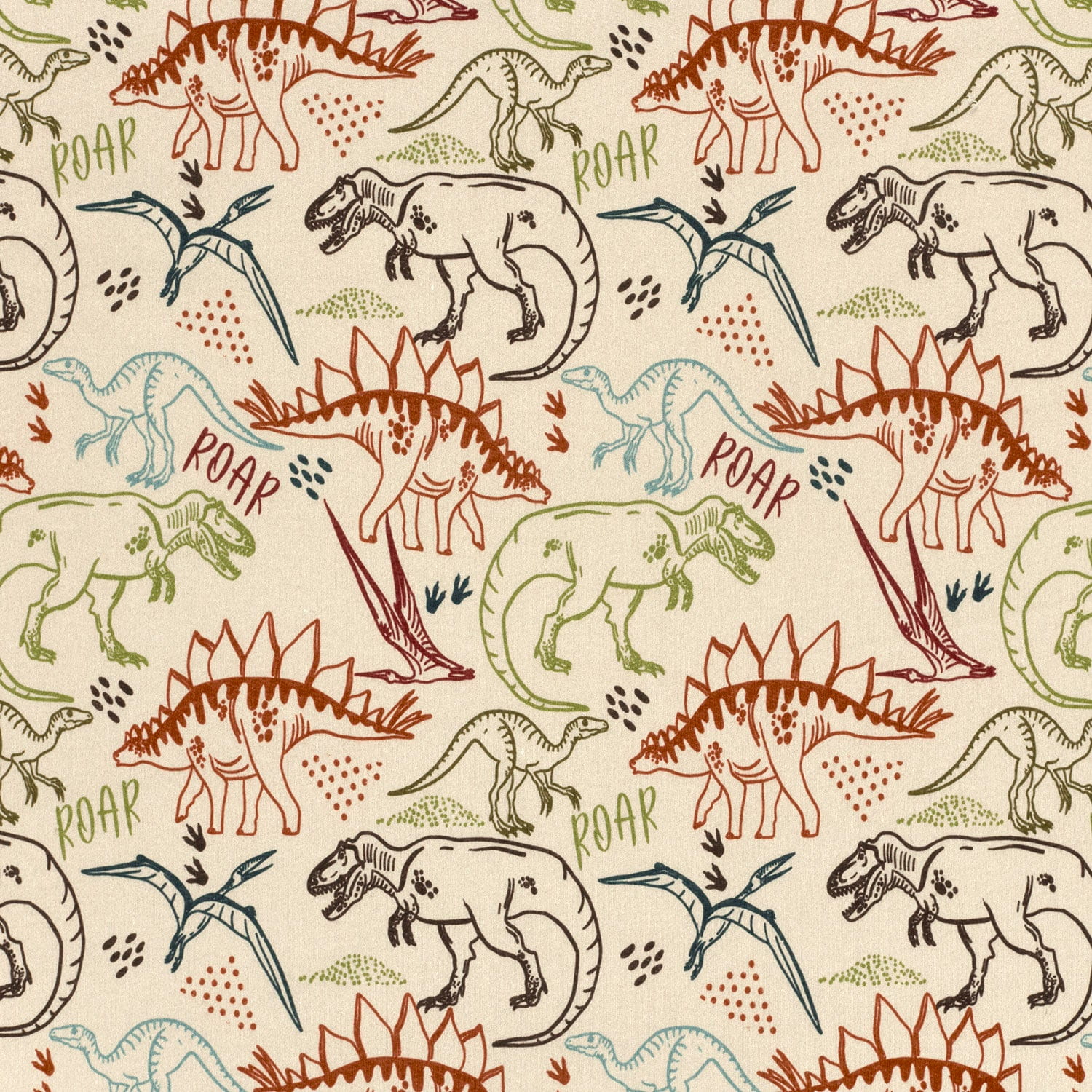 Sweat Digital angeraut mit Dinos - beige (N052)