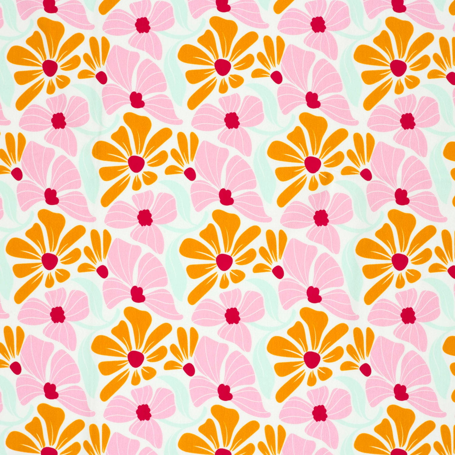 Baumwolljersey "Fancy Flowers" mit Blumen - ecru (N051)