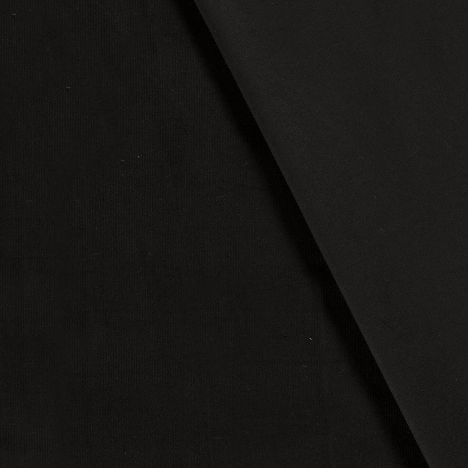 Feincord "Felix" uni schwarz (N069)