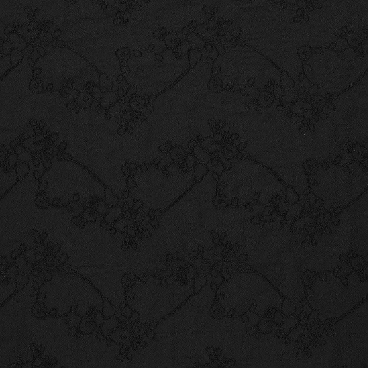 Webware „Fiore" Blumenstickerei - schwarz
