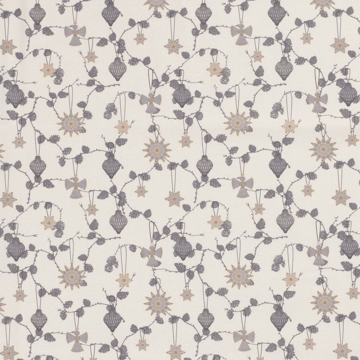 Baumwollstoff "Winterzauber" - beige (N052)