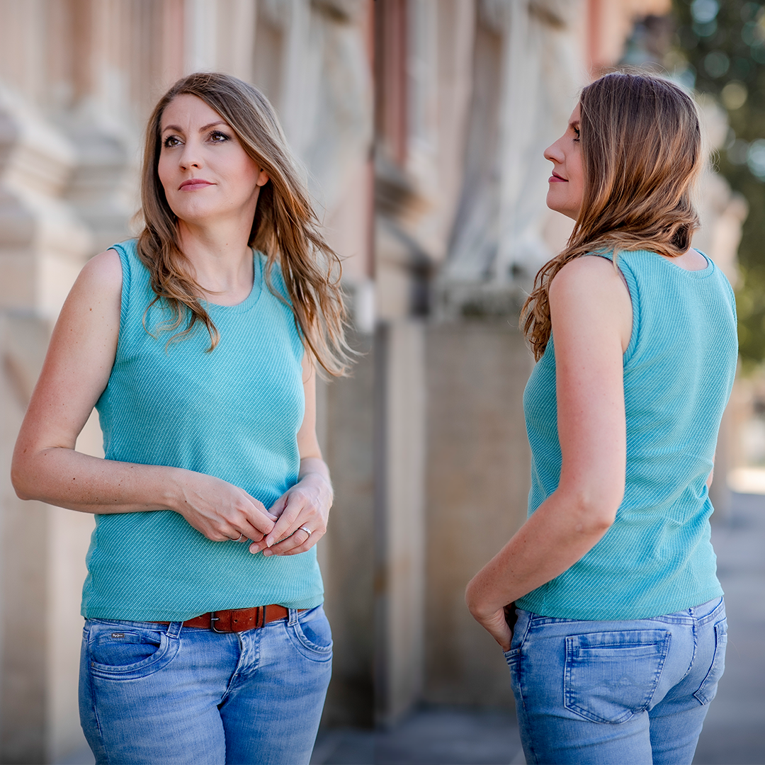 Papierschnittmuster Basic-Top für Damen 32-58 von Fadenkäfer