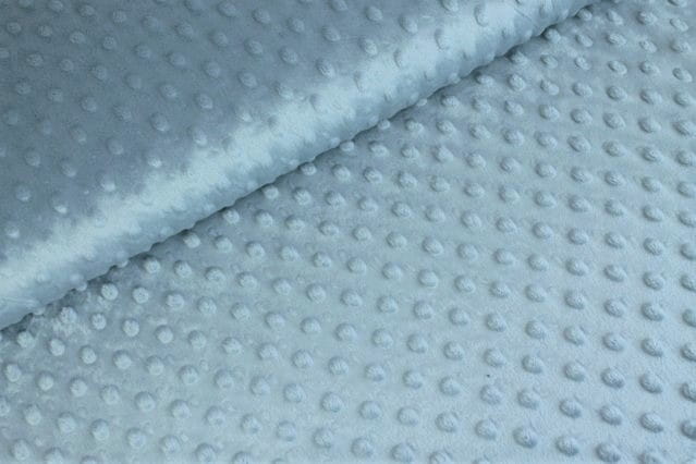 Minky-Fleece "Sam" uni eisblau mit Noppen (K011)