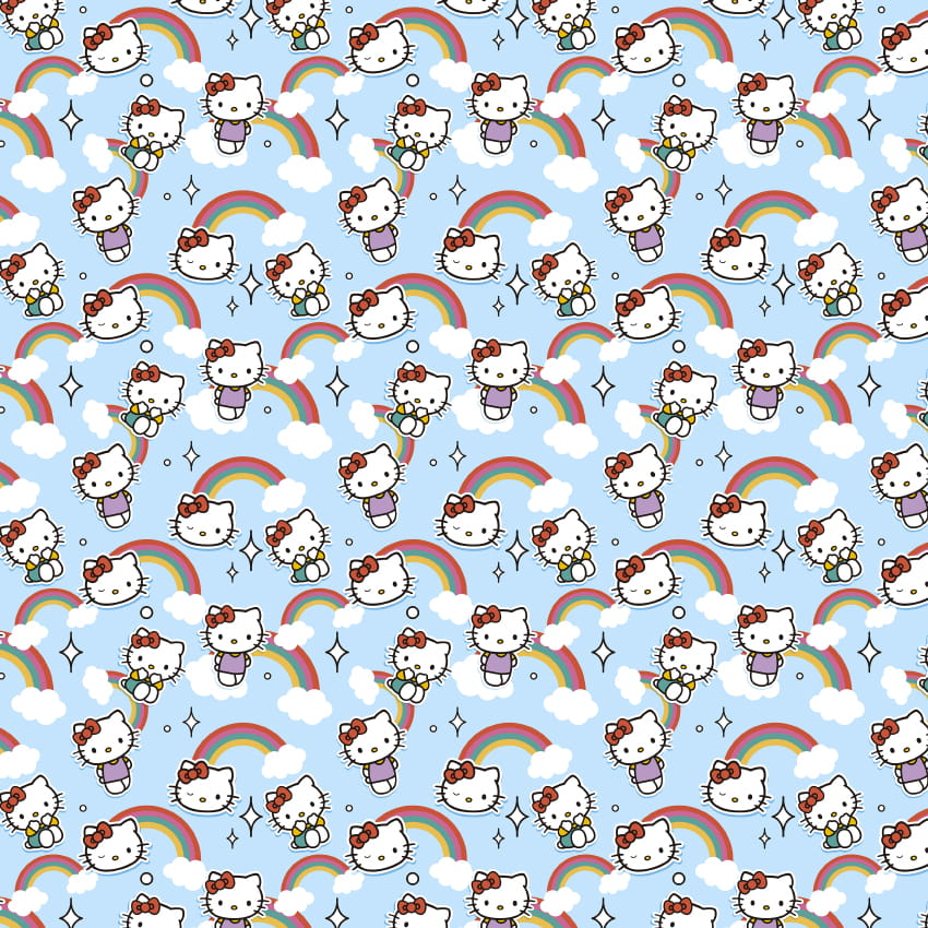 Stoffe online kaufen Baumwollstoff Digital Lizenz mit Regenbögen