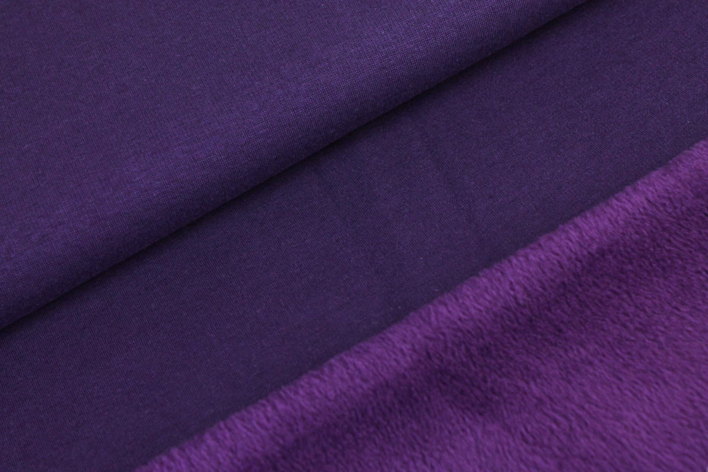 0,35m Reststück   Alpenfleece "Noah" uni dunkellila (033)