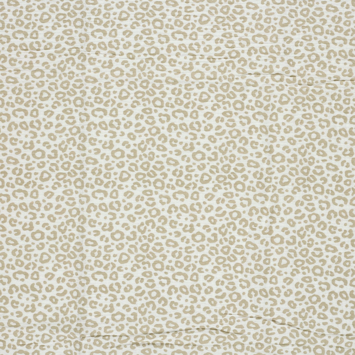 Baumwolle Double Gauze/ Musselin mit Leopardenmuster - beige/ecru (N051)