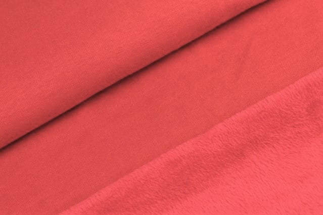 0,68m Reststück   Alpenfleece "Noah" uni rot