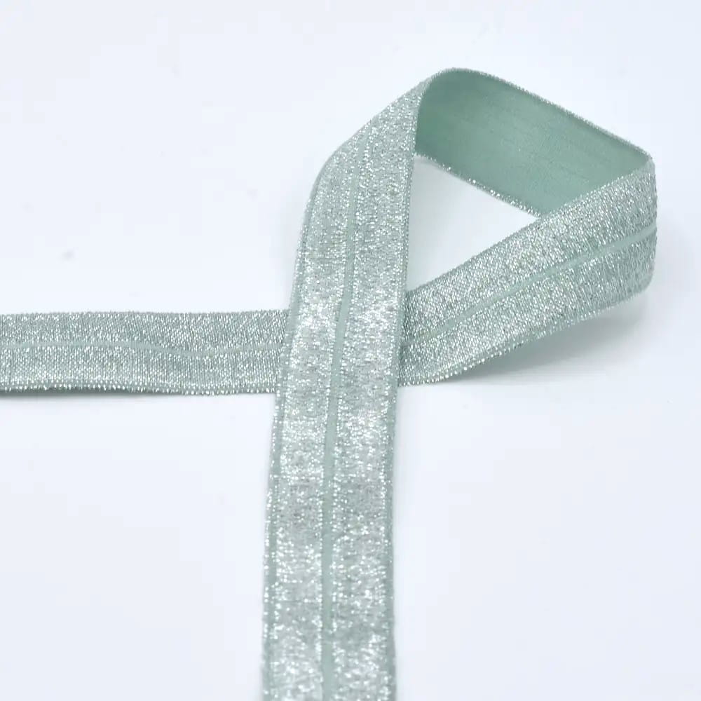 Falzgummi Elastik uni mint mit Lurex (521)  