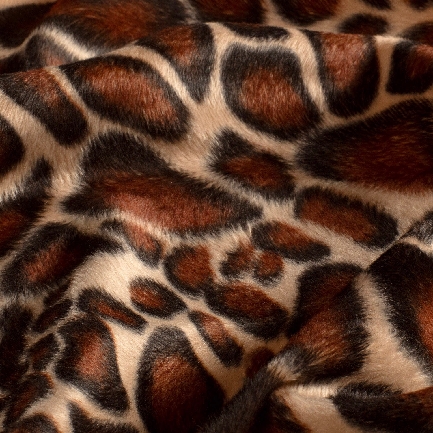 Velours Stoff "Giraffe" - sand