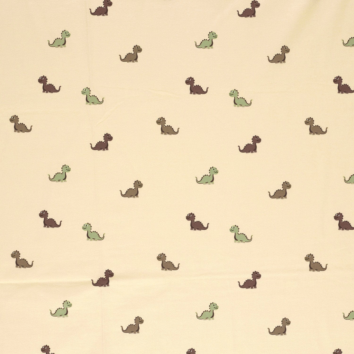 Baumwolljersey mit kleinen Dinos - beige